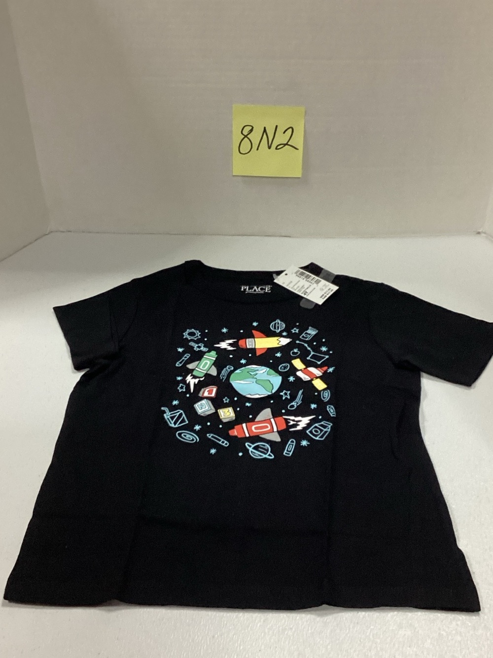 The Children's Place Black Rocket & Planet Graphic Tee